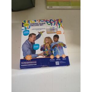 Steve Spangler Science String Slime Deluxe Kit, Includes Pink, Blue, Yellow...